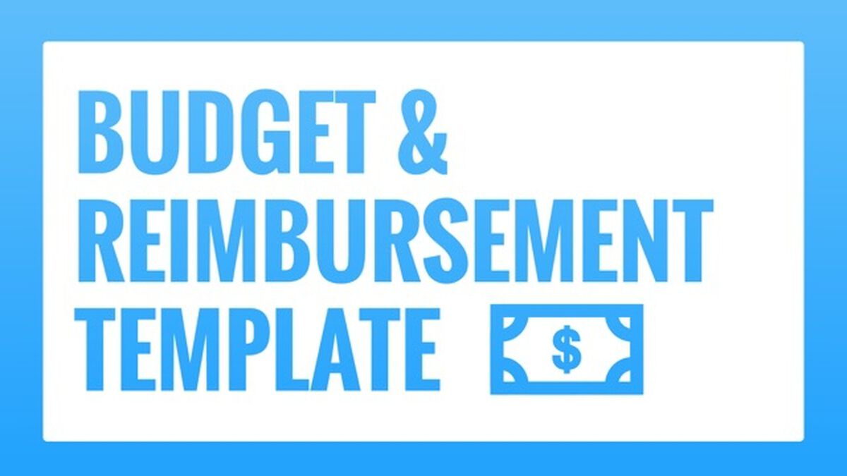 Budget and Reimbursement Template image number null