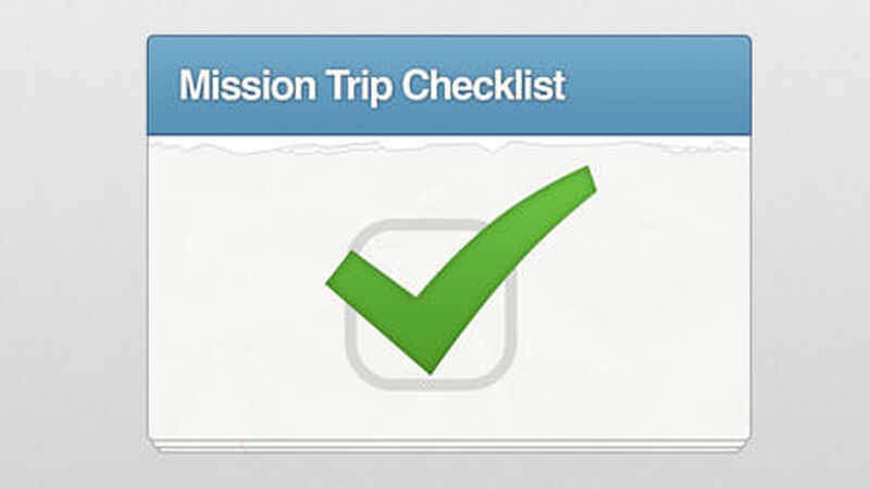 Mission Trip Checklist