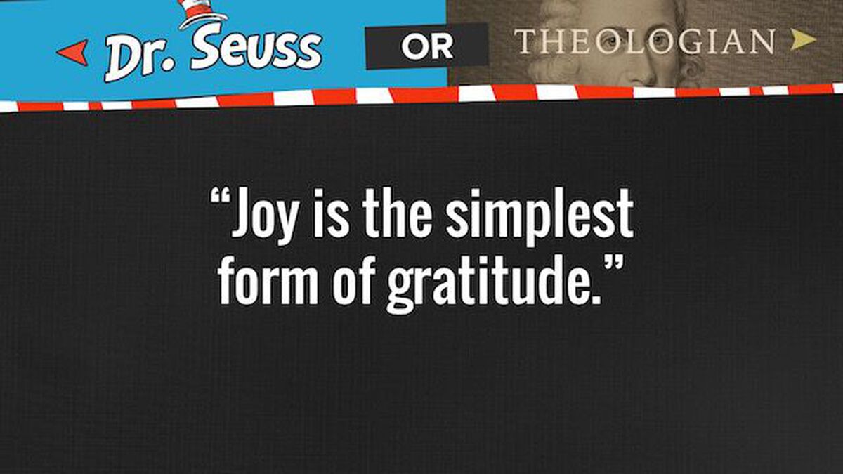 THEOLOGIAN or DR. SEUSS? Youth Group Game image number null