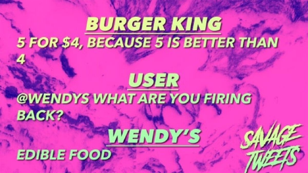 Savage Tweets: Wendy's Edition image number null