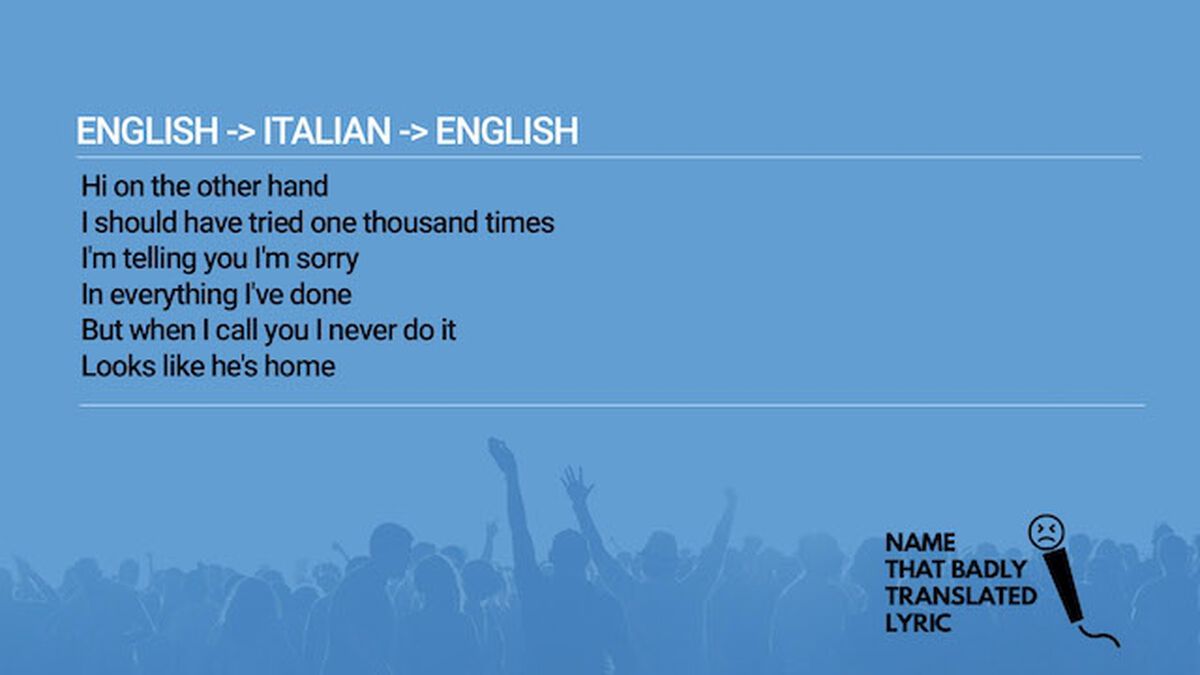Name That Badly Translated Lyric image number null