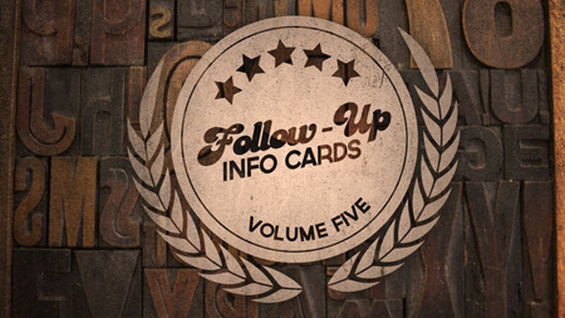 Follow Up Info Cards: Vol 5