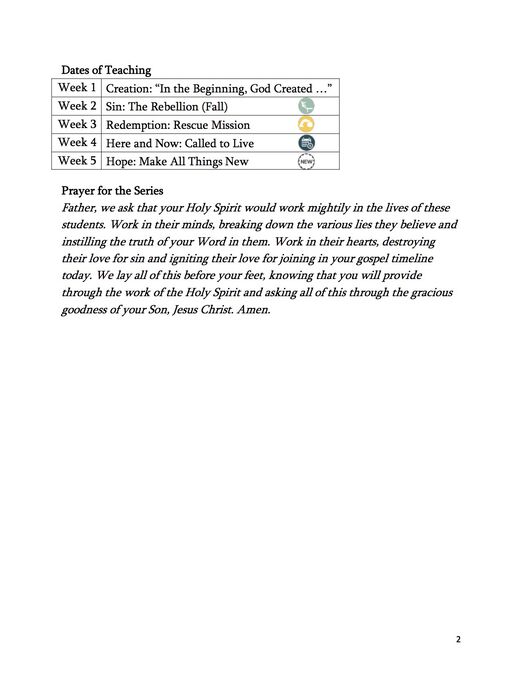 Gospel Timeline 5-week Small Group Series image number null