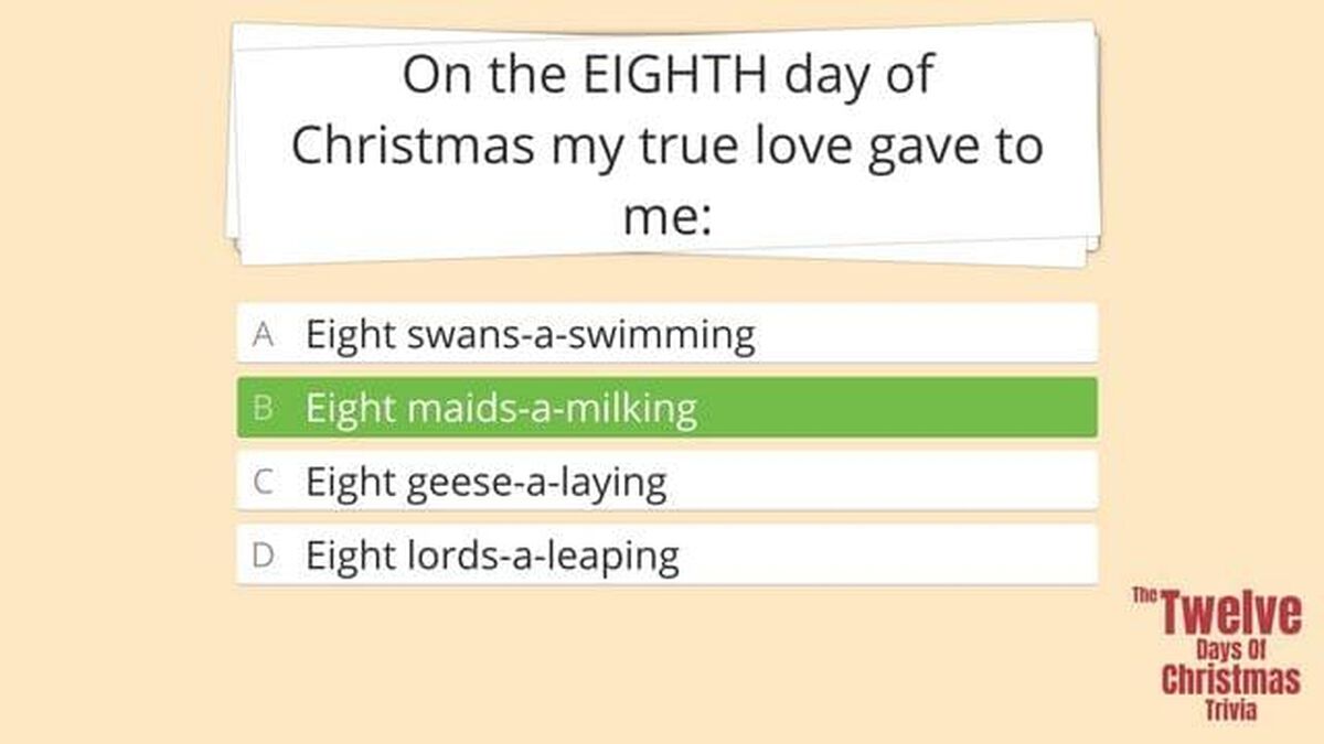 The Twelve Days Of Christmas Trivia image number null