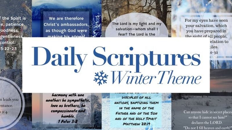 Daily Scriptures: Winter Themed Backgrounds | 60 posts | Social Media Package