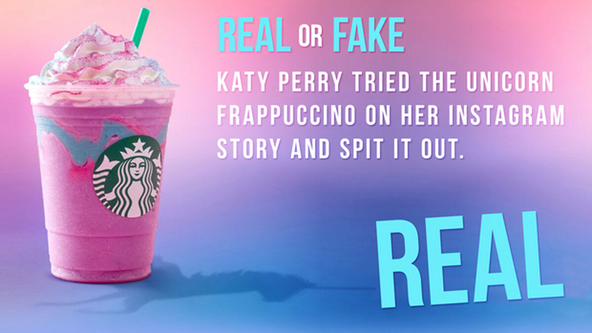 REAL OR FAKE: Unicorn Frappuccino Edition image number null