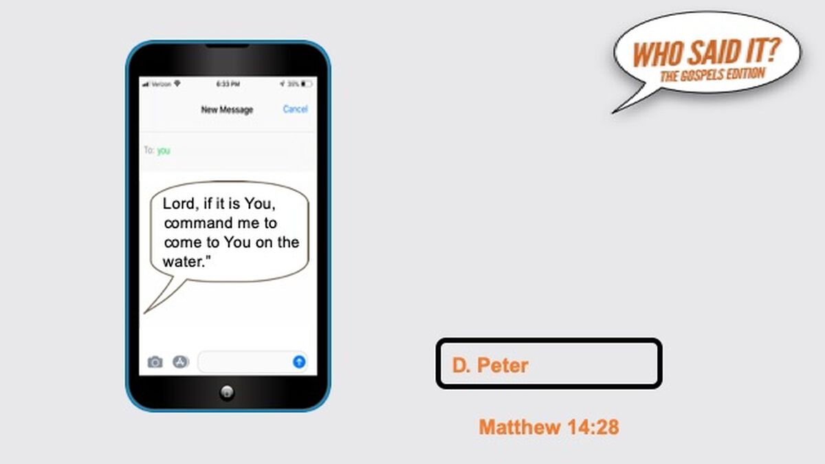 Who Said It? Gospels Edition image number null