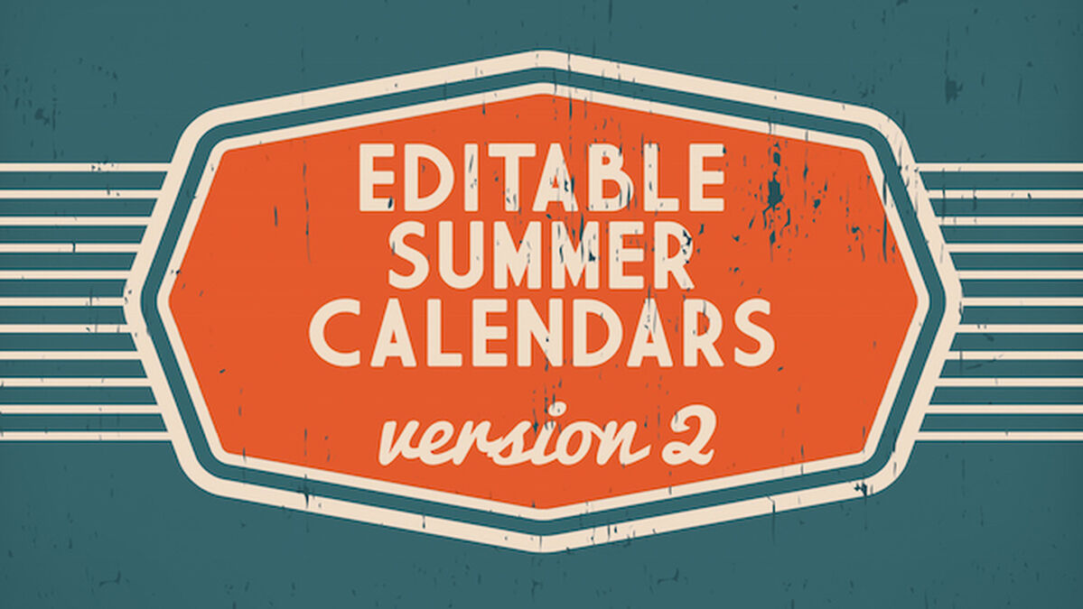Customizable Summer Calendars Volume 2 image number null