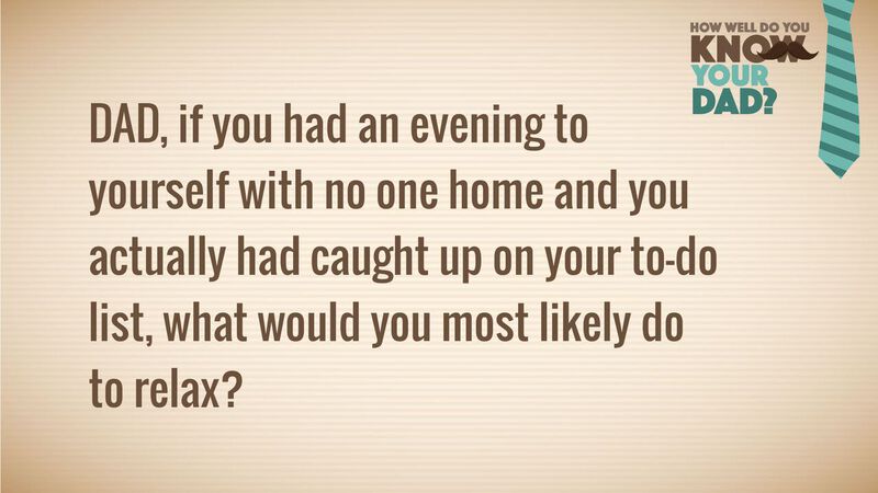 How Well Do You Know Your Dad?