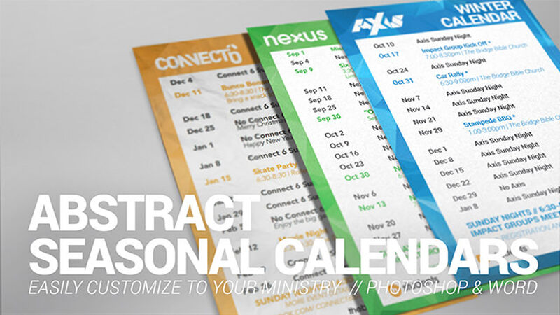 4x6 Abstract Calendars