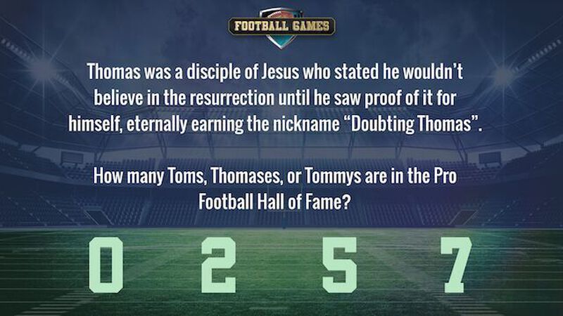 Biblical Names & Football Greats