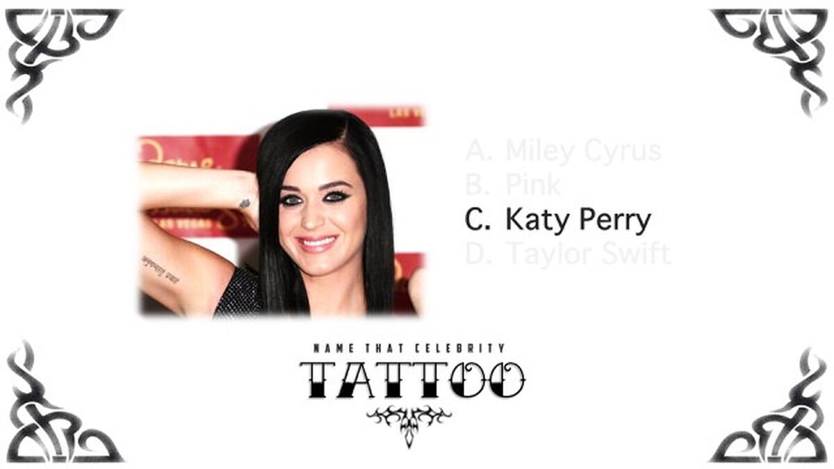Name That Celebrity Tattoo Game image number null