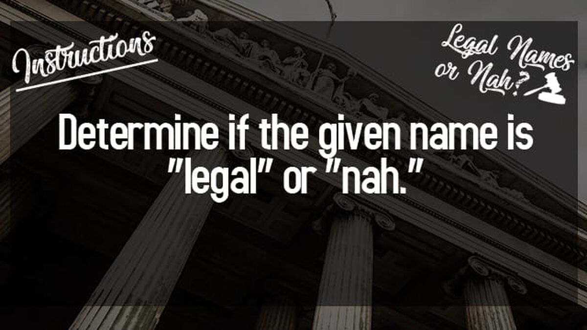 Legal Names Or Nah? image number null