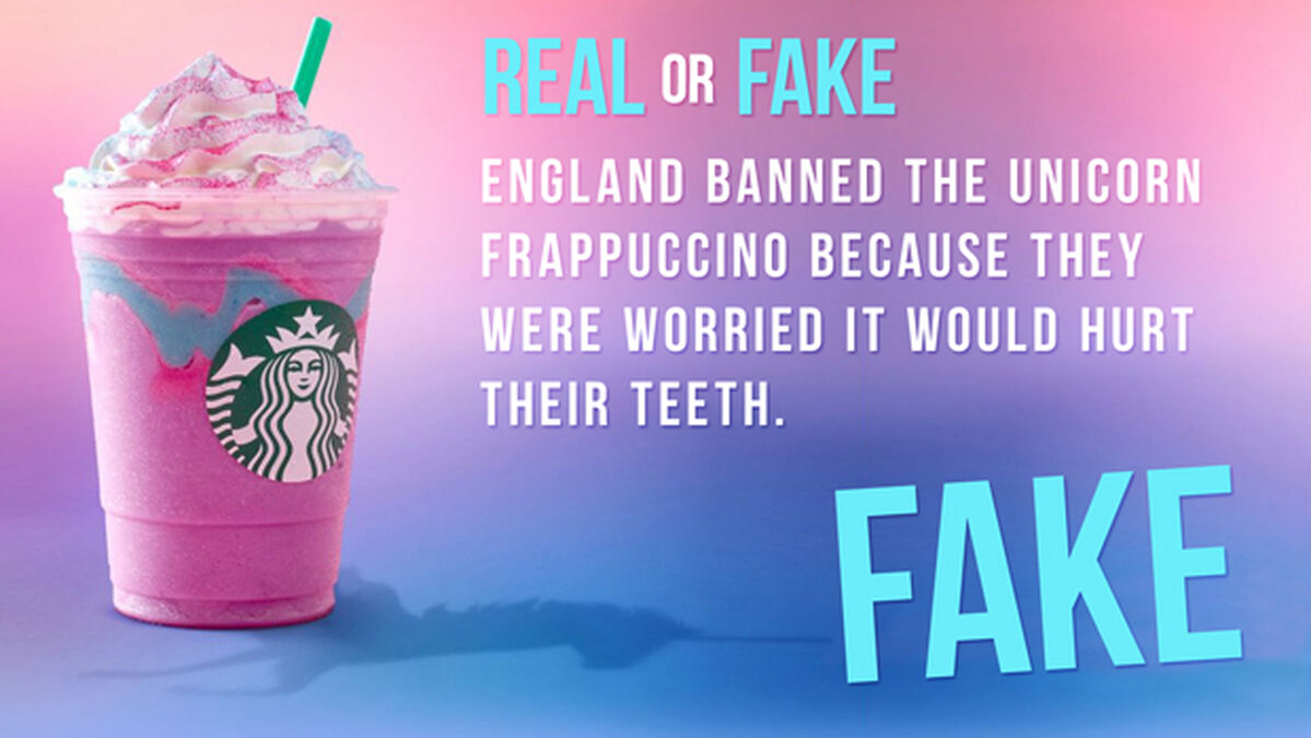 REAL OR FAKE: Unicorn Frappuccino Edition image number null
