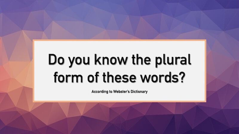 Plurals