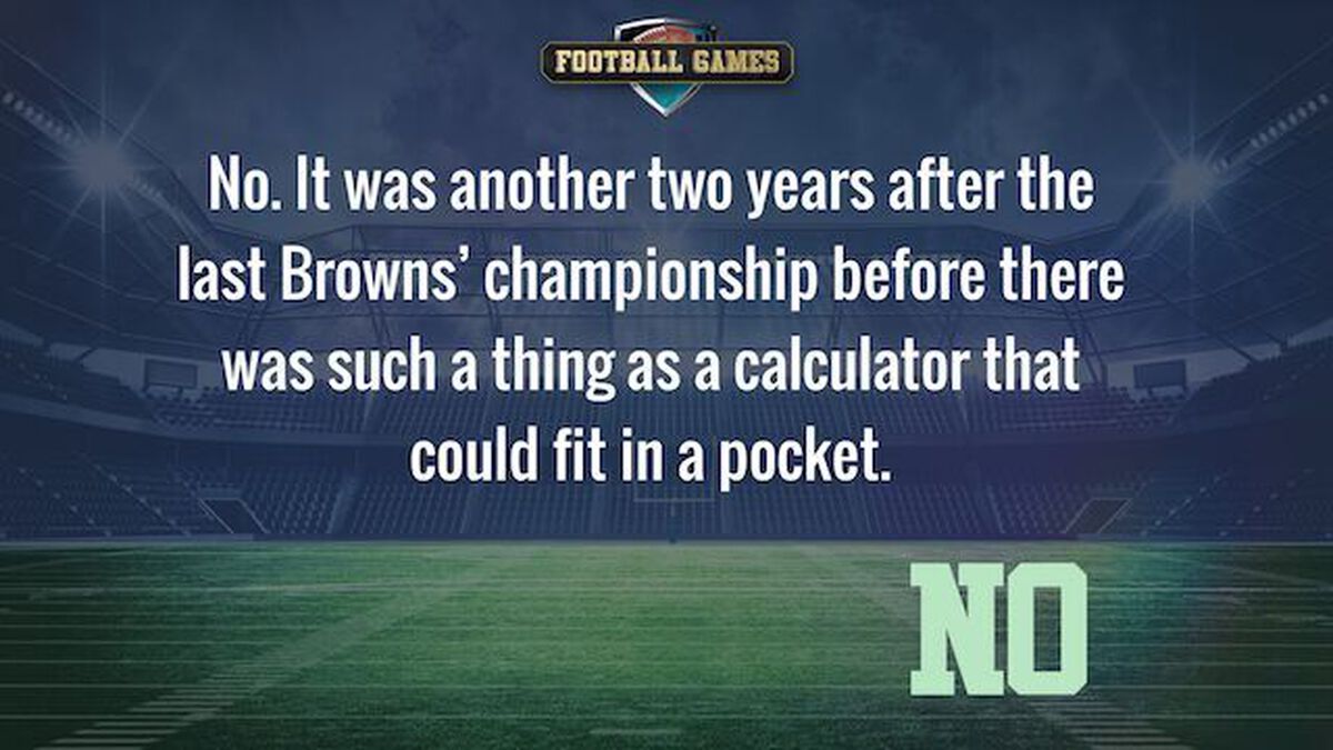 The Last Time the Cleveland Browns Won... image number null