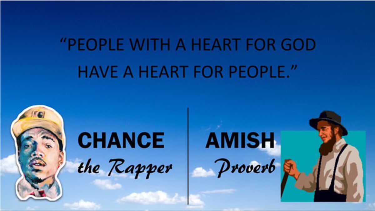 Chance the Rapper or Amish Proverb? image number null