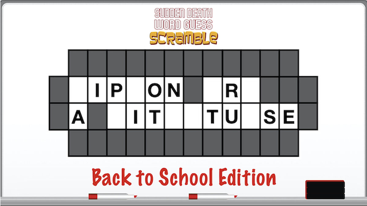 Sudden Death Word Guess Scramble Back to School Edition image number null