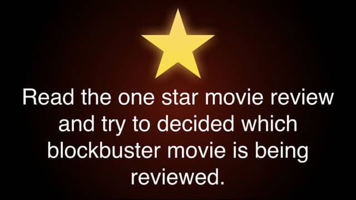One Star Movie Reviews - Blockbuster Edition image number null