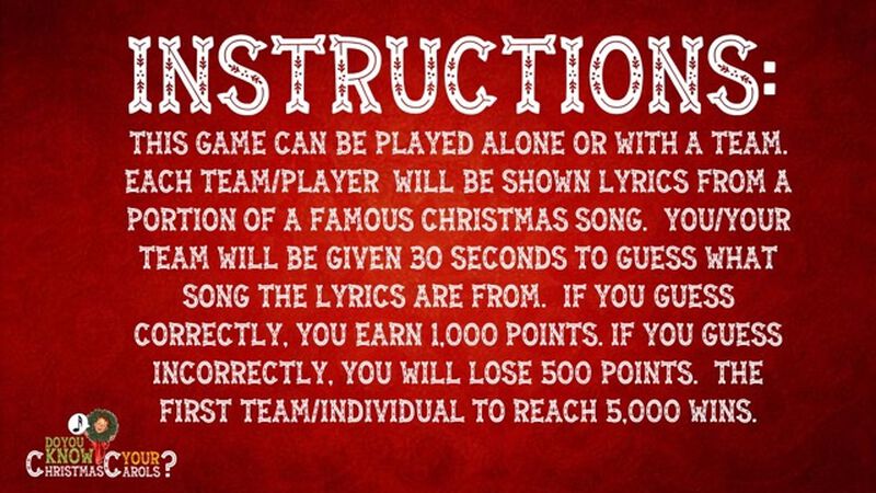 Do You Know Your Christmas Carols?