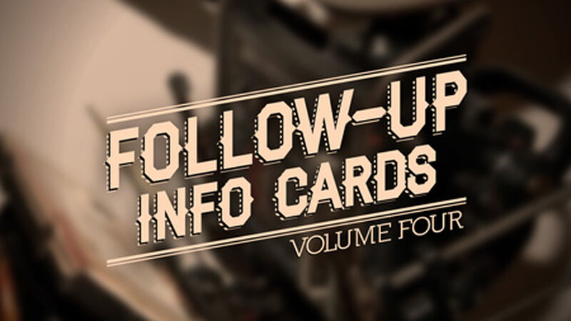 Follow Up Info Cards: Vol 4