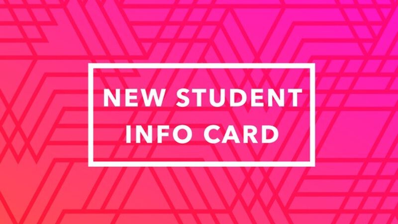 Student Information Card