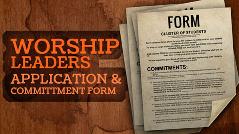 Student Worship Team Commitment / Application