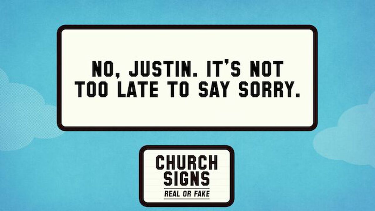 Church Signs: Real or Fake image number null