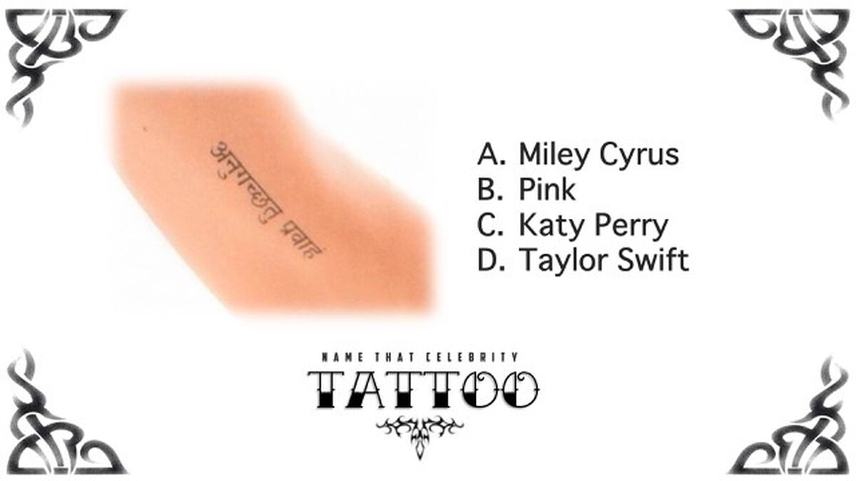 Name That Celebrity Tattoo Game image number null