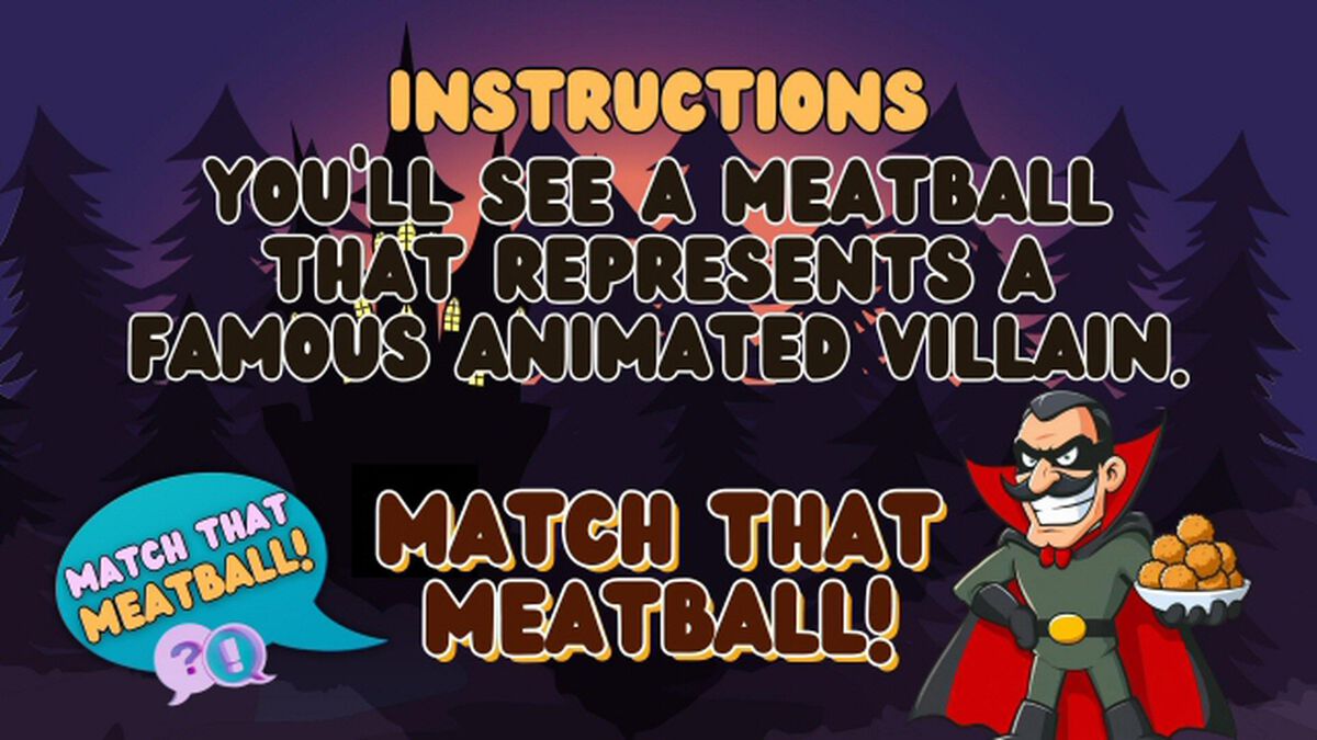 Match That Meatball! Animated Villains image number null