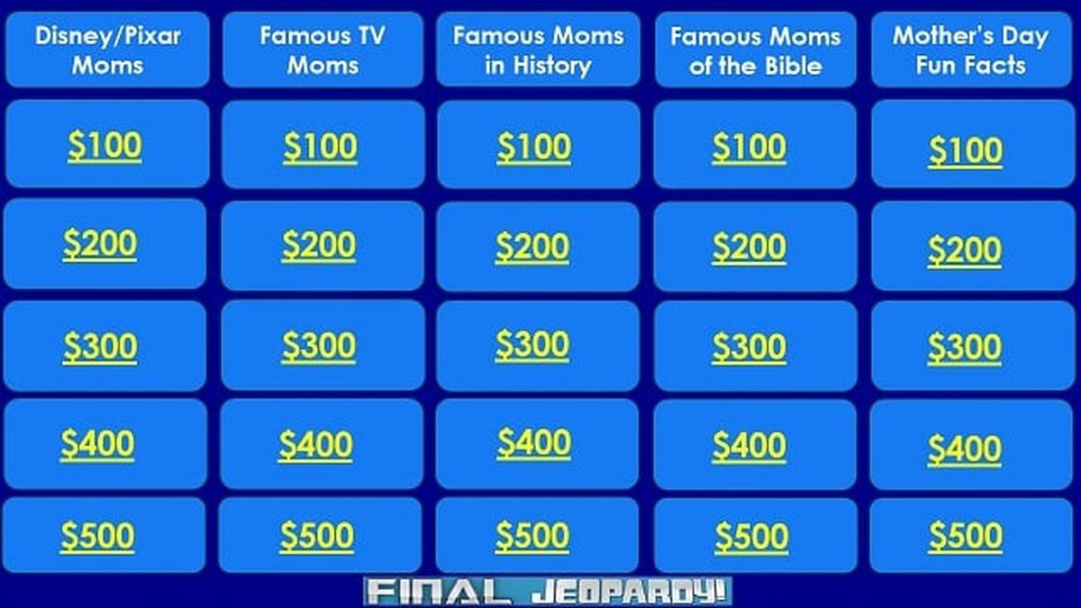 Mother's Day Jeopardy image number 1