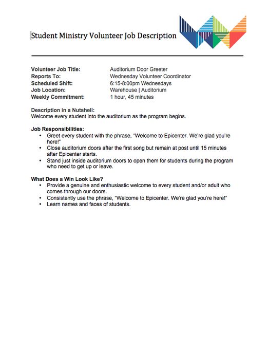 15 Youth Ministry Volunteer Job Descriptions image number 1