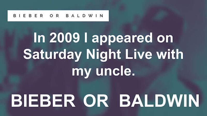 Bieber or Baldwin - A Trivia Game