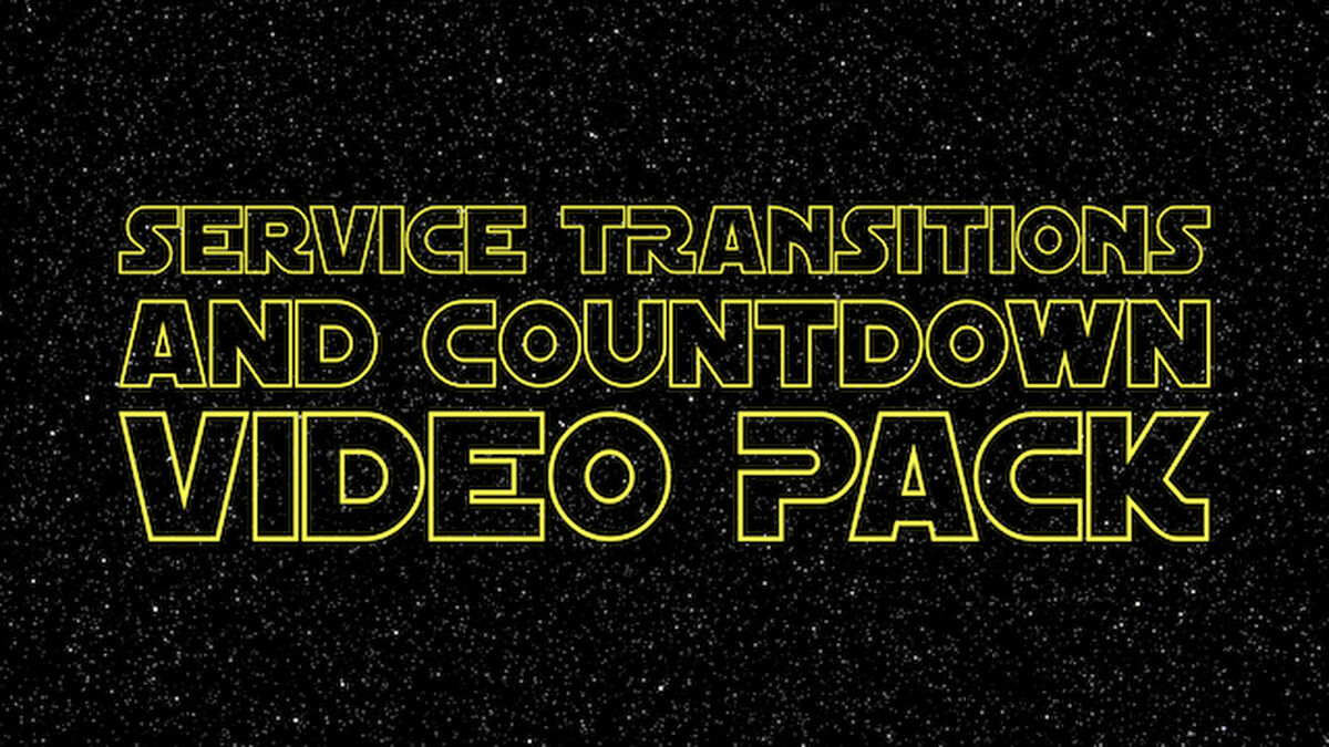 Star Wars Themed Service Transitions and Countdown Video Pack image number 0