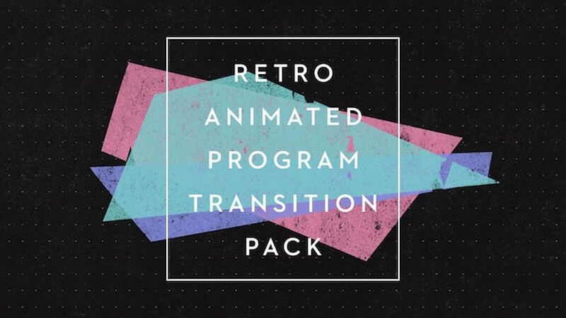Retro Animated Program Video Transition Pack