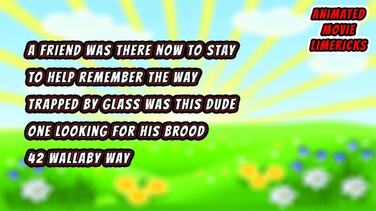 Animated Movie Limericks image number 3