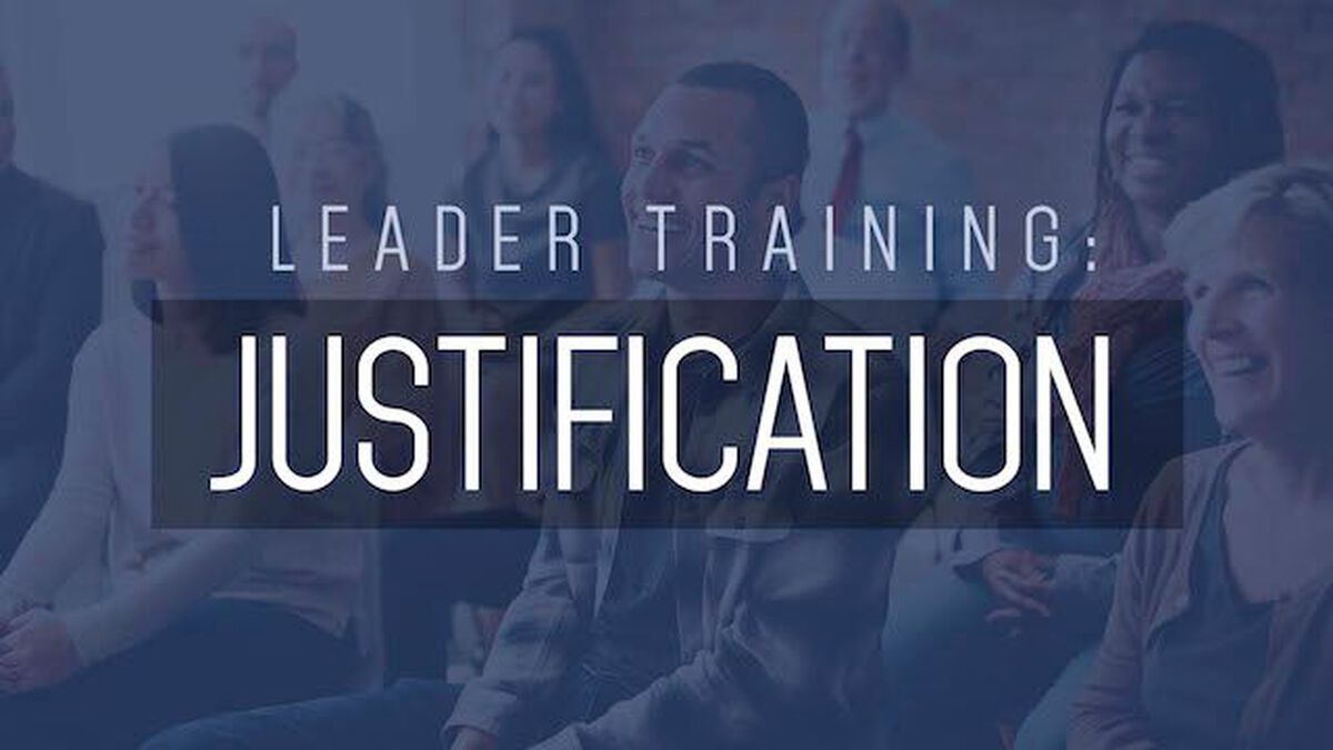 Leader Training: Justification image number 0