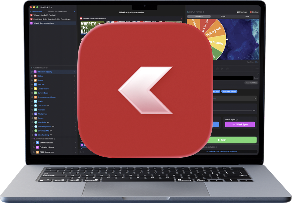 Sidekick Pro running on a laptop